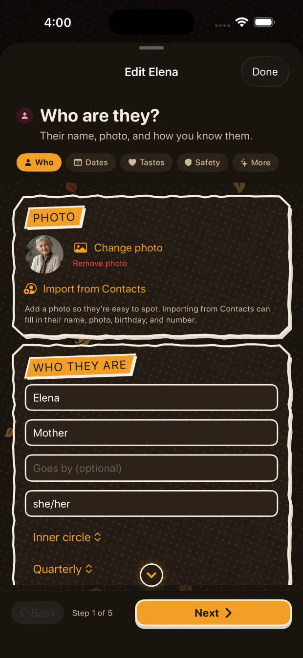 Clara on iPhone proposing a single change for the user to confirm
