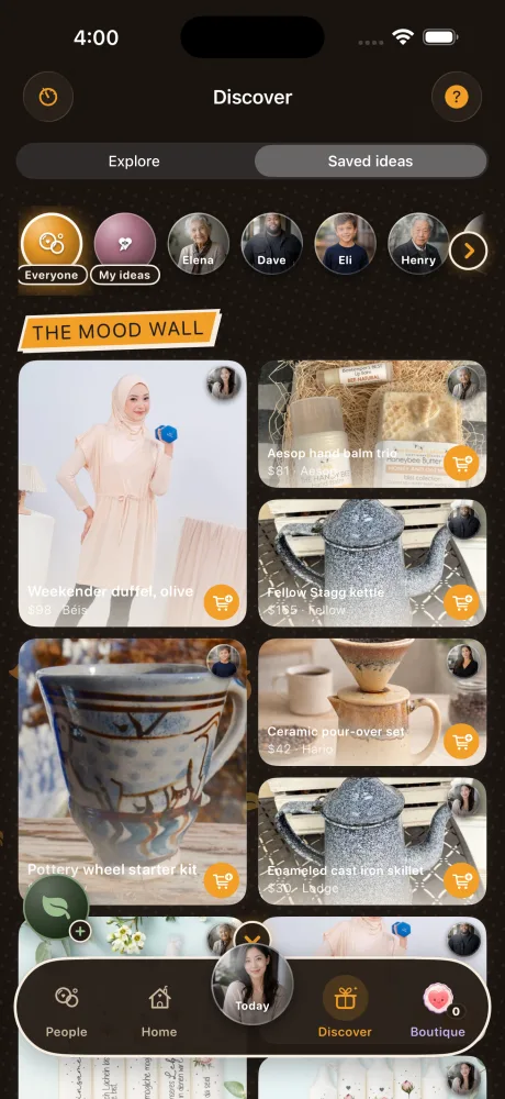 Household activity and progress on iPhone